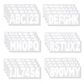 Boat Registration Decals Set of 36 White A-Z Letters & 0-9 Numbers