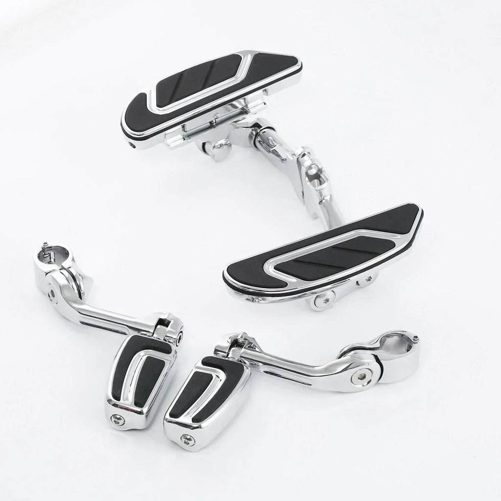 Long Angled Floorboards & Footpegs for Harley Touring (1993 - 2025)