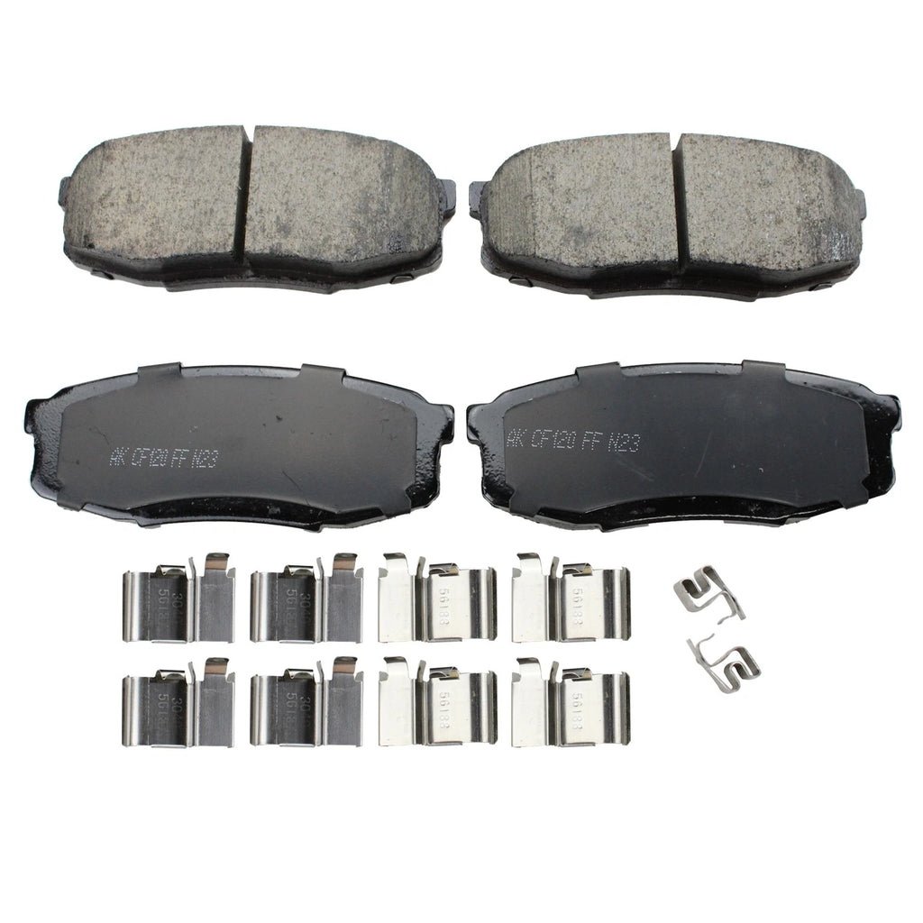 Set of 2 DuraGo Rear Rotors & Akebono ProACT Ceramic Pads for LX570 Tundra (2007–2021)