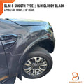 16W Glossy Black Slim Fender Flares for Ford Ranger T6 (2015-2018)