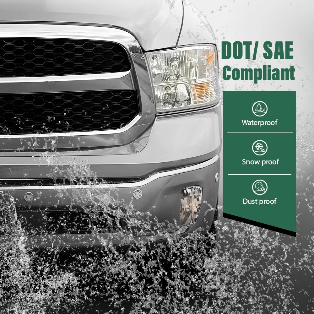 Set of 2 Clear Fog Lights for Dodge Ram 1500 (2013–2018)
