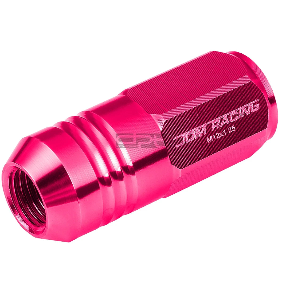 20 PCS Closed End M12x1.25 50mm Tall Pink Aluminum Lug Nuts + Adapter
