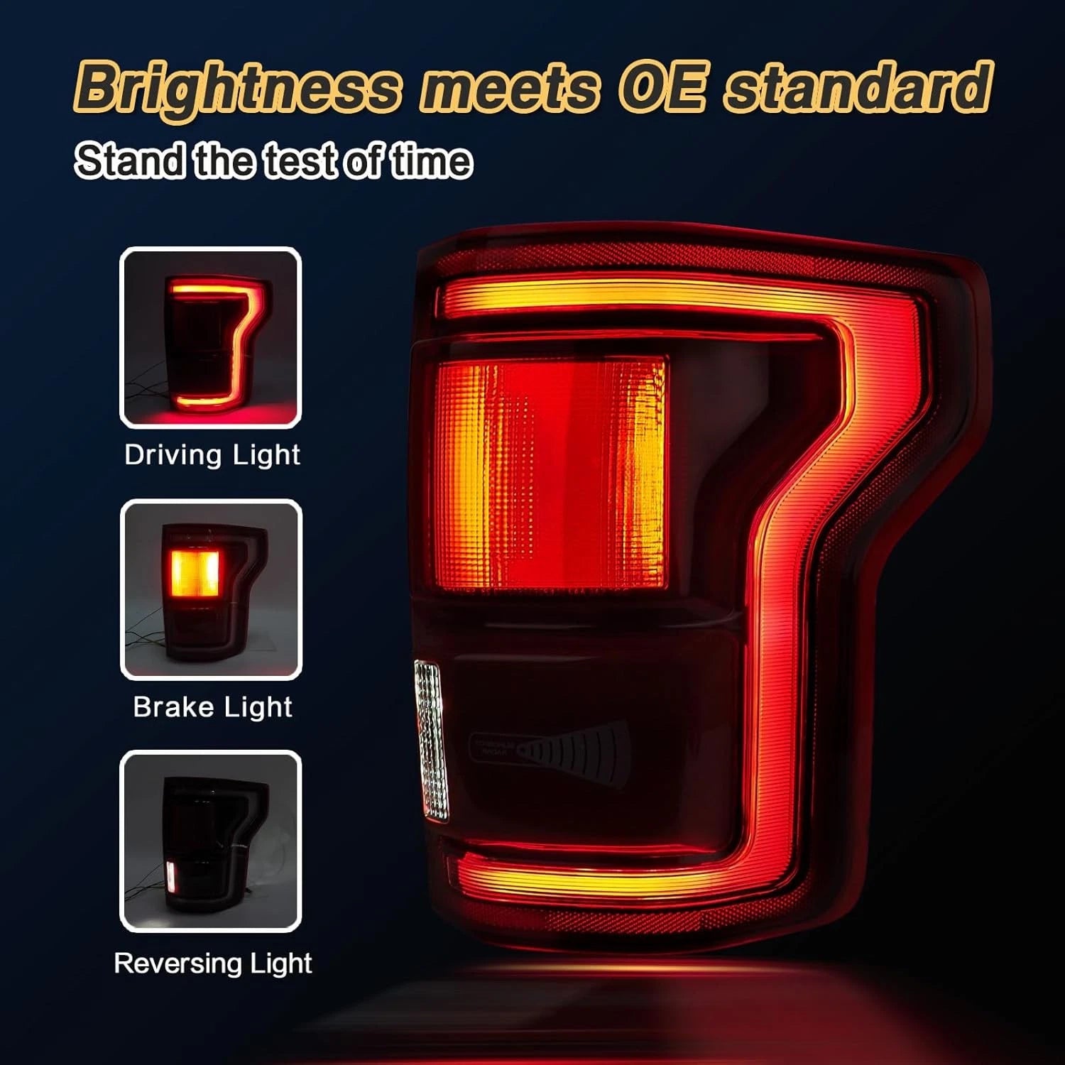 LED Tail Light for Ford F-150 Raptor (2017–2019) Right w/ Blind Spot Red Black