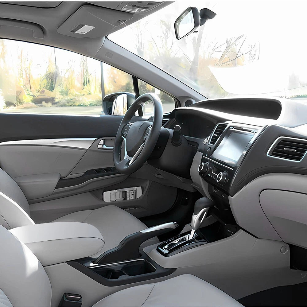 Leather Console Lid Armrest Cover for Hyundai Sonata (2015–2019) Gray Stitch
