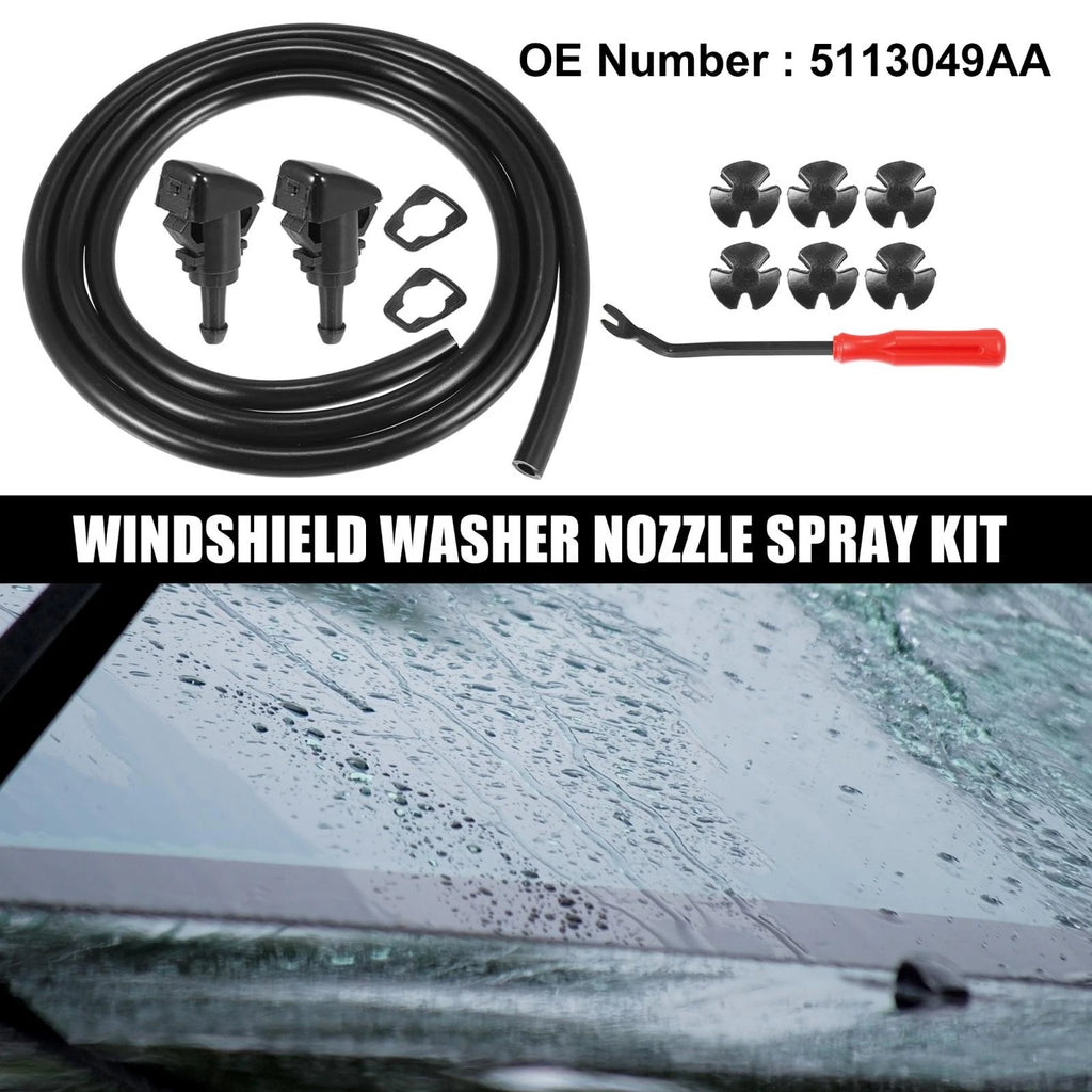 12pcs Front Windshield Washer Nozzle Kit 5113049AA for Chrysler 300C (2004–2010)