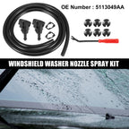 12pcs Front Windshield Washer Nozzle Kit 5113049AA for Chrysler 300C (2004–2010)