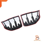 Matte Black Red Logo Rear Tail Light Lamp Cover Trim for Ford Ranger (12-21)