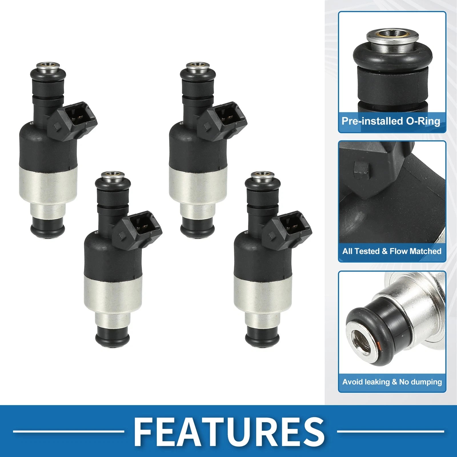 Set of 4 Fuel Injectors No.8171135120 for Chevrolet Cavalier (1998–2000)