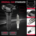 Set of 4 Ignition Coils for Hyundai Santa Fe Sport (2013–2015)