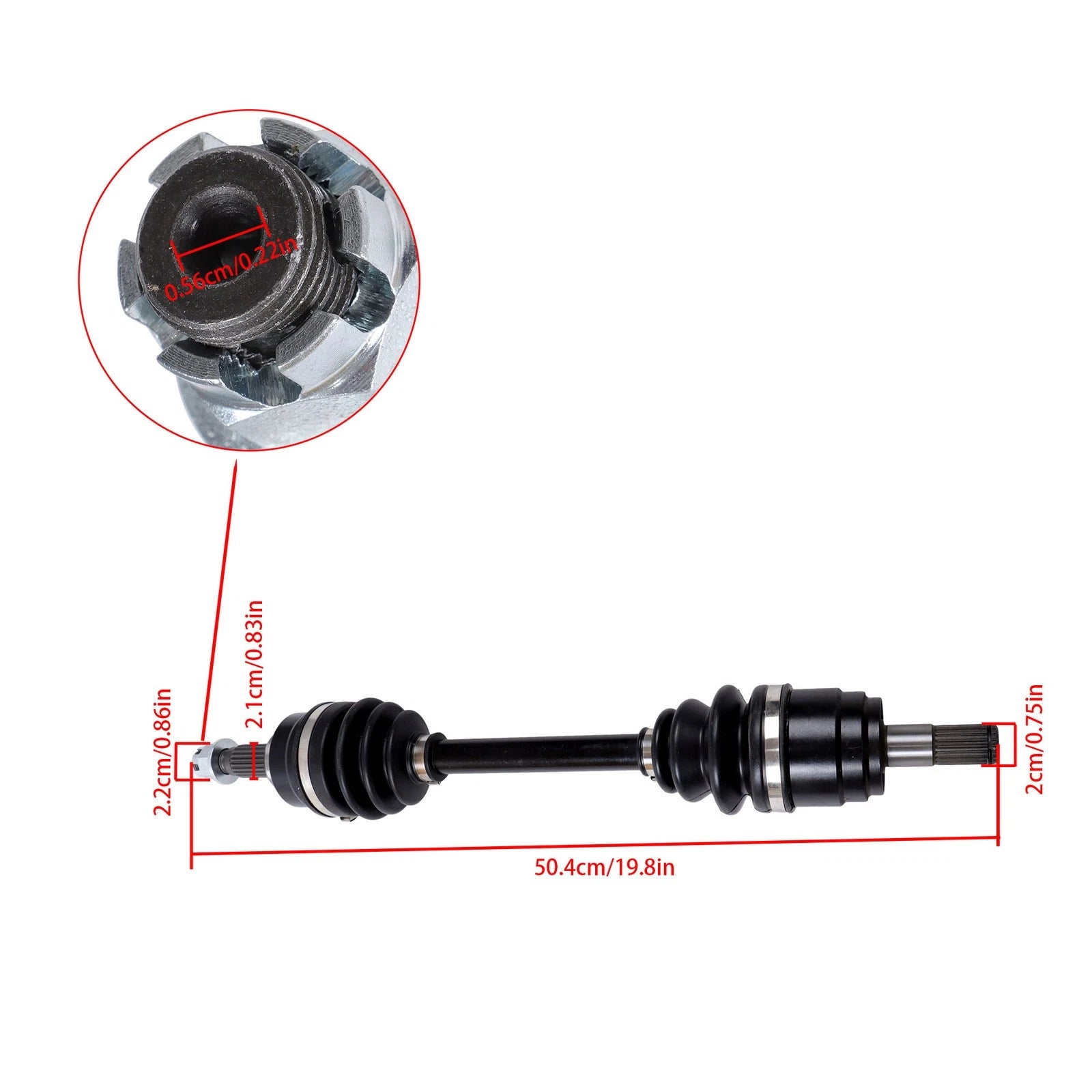 Front Left CV Axle Drive Shaft for Honda Foreman 500 (2005–2016)