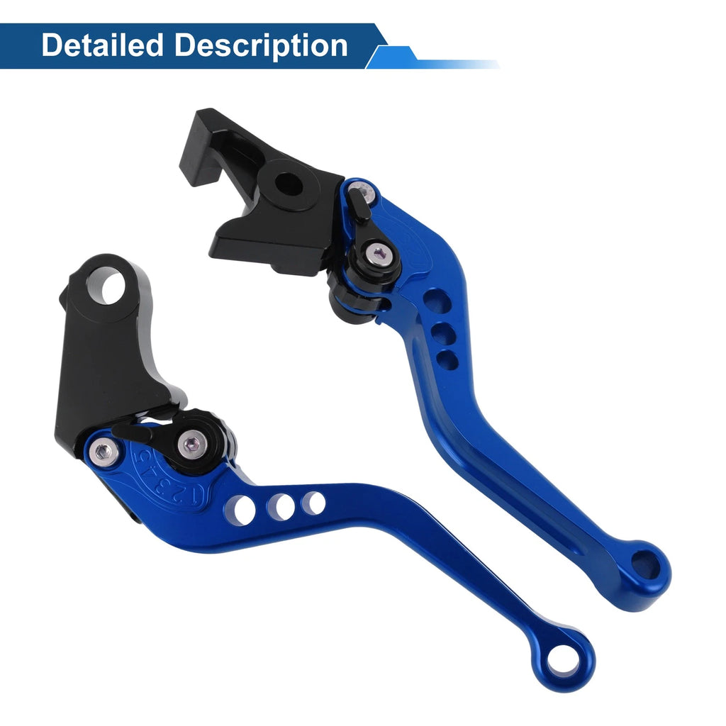 Adjustable Short Brake Clutch Levers Set of 2 for Honda Fury/VTX1300CX (2009–2018) Blue