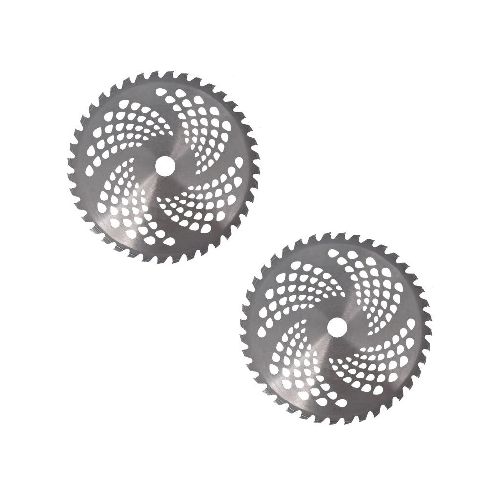 2 Pack 10" x 40T Carbide Tip Brush Blades for Cutter Trimmer Weed Eater