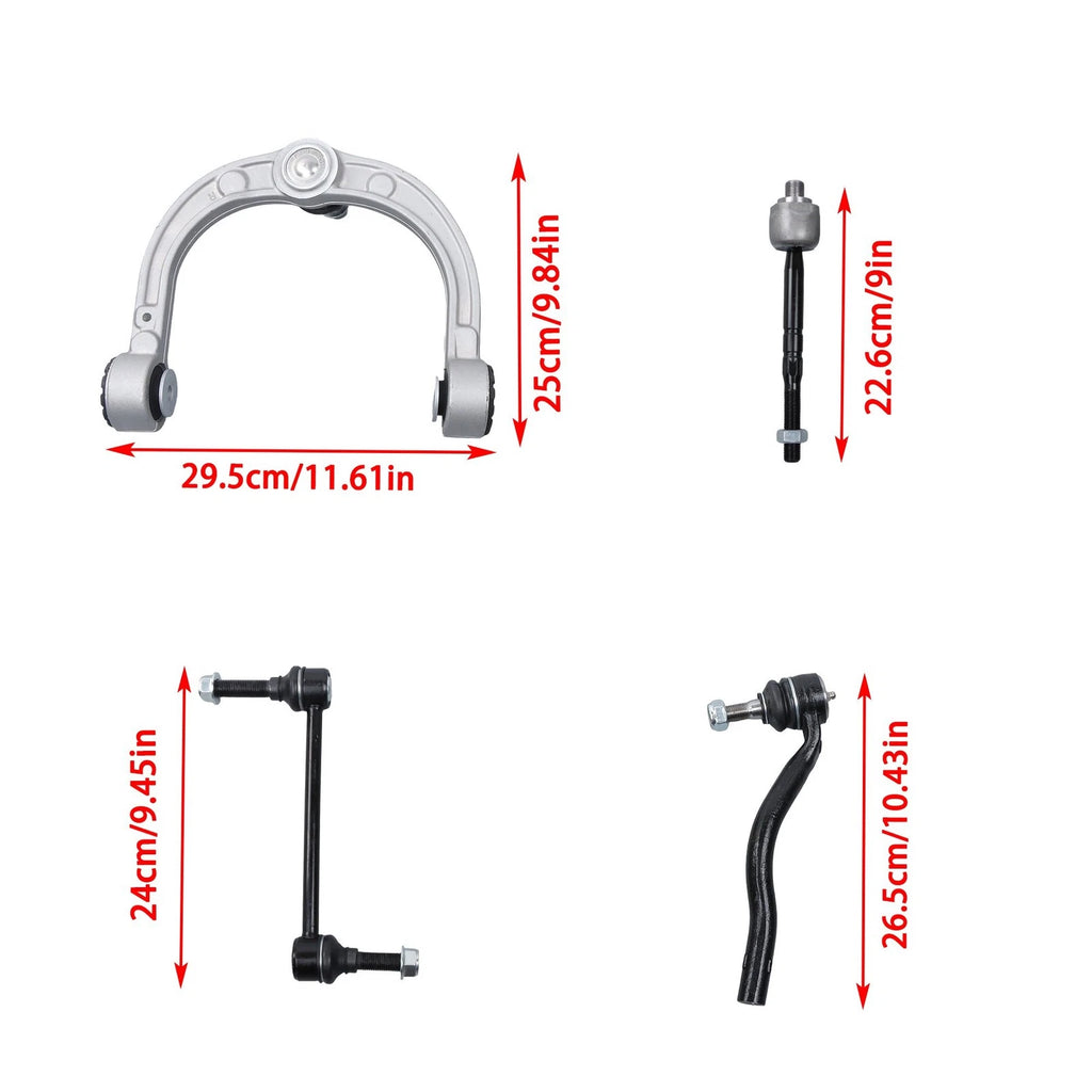 Set of 8 Control Arms with Ball Joints for Mercedes Benz ML350 (2006–2011)