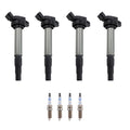 Set of 4 Ignition Coils & Spark Plugs for Toyota iM, Matrix, Prius, xD (L4)