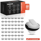 50Pcs 16mm White Molding Clips for Nissan Infiniti 