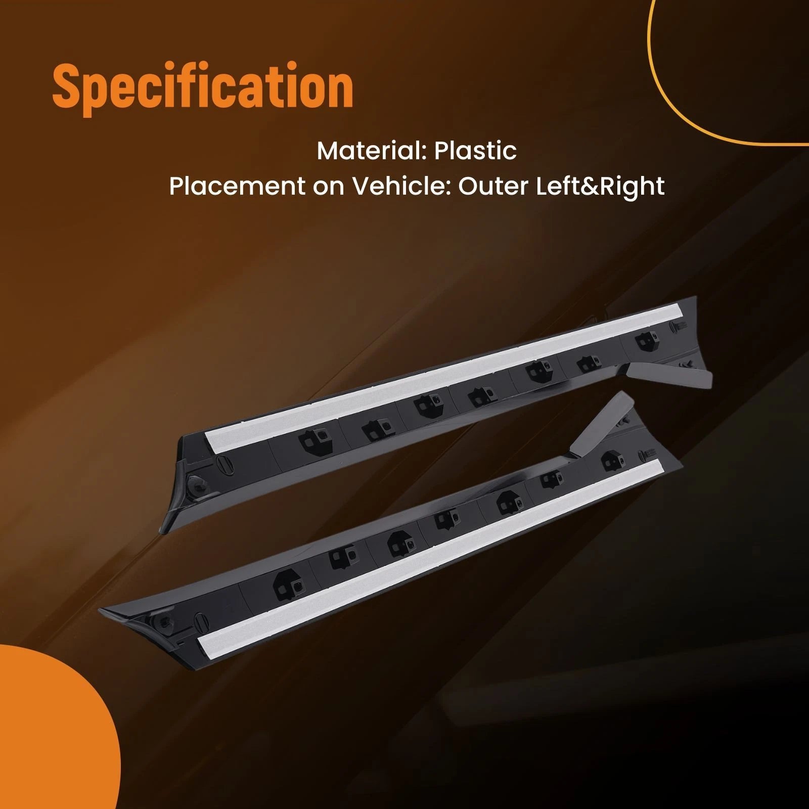 A-Pillar Molding Set for Ford Explorer 2011–2019 (Left & Right)
