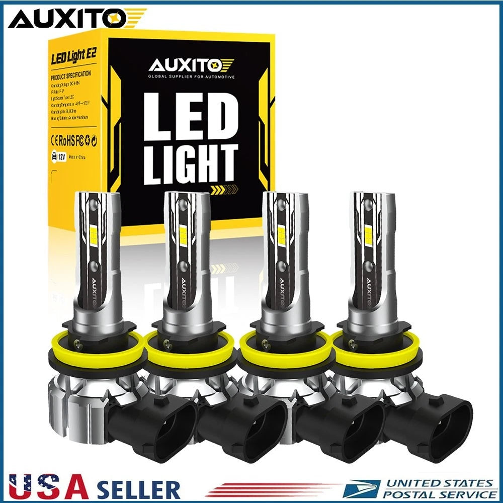 2X H11 LED Headlight Kit for AUXITO (500% Bright, 6500K, 120000LM)