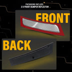 Set of 2 Clear Front Bumper Reflectors for BMW 5 Series (2011–2016)