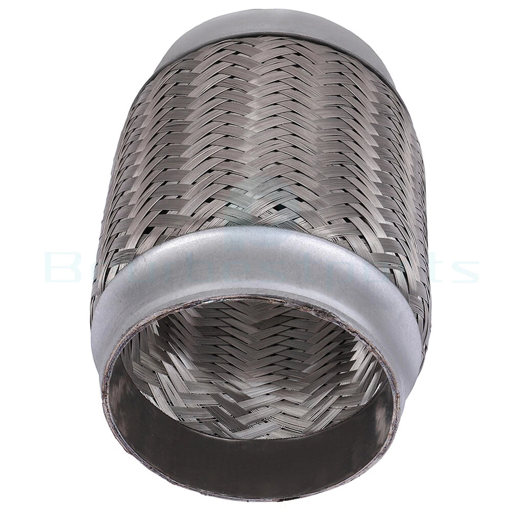 3.5" x 6" OAL Chrome Stainless Steel Flex Pipe Coupling for Universal