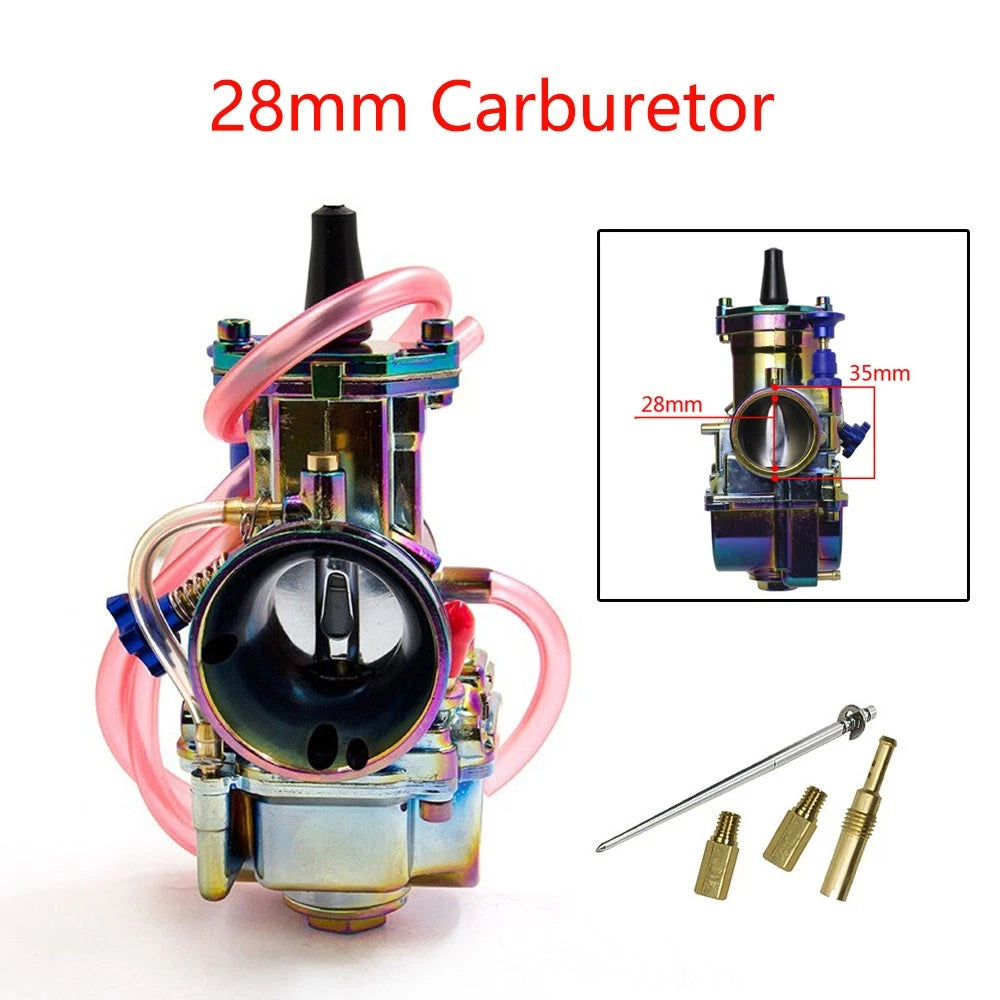 28mm Carburetor & Power Jet for PWK28 Dirt Bike ATV Racing Motorcycle (2/4 Stroke)