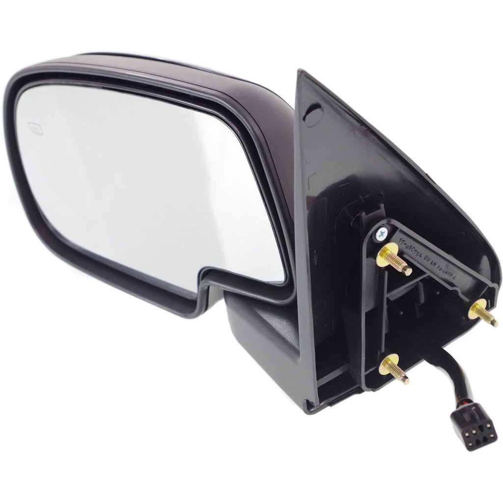 Set of 2 Gloss Black Power Heated Side Mirrors for Chevy GMC Pickup Truck