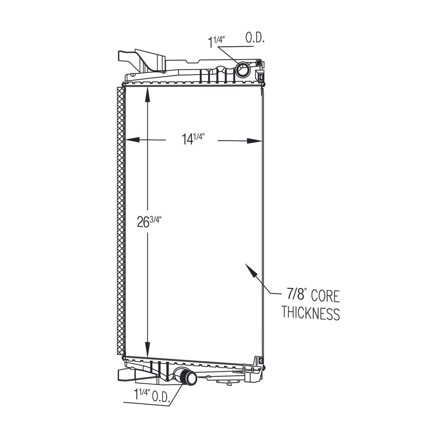 Replacement Radiator for Ford Ranger PX Plastic Aluminum (2011–2018)