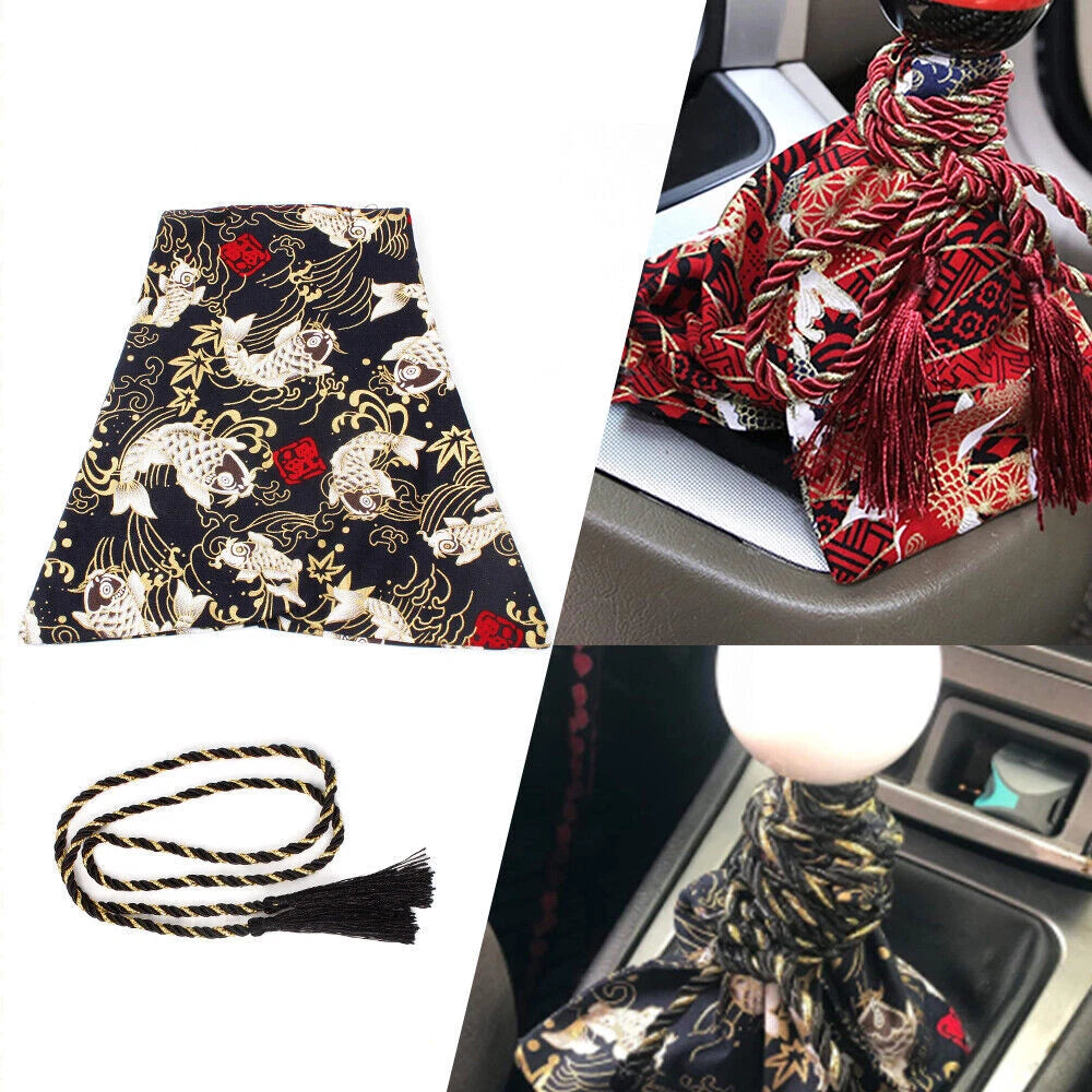 JDM Wave Koi Fish Sakura Shift Boot Cover for Universal AT/MT Transmission