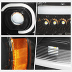 Projector Headlight for Hyundai Sonata (2011–2014) Amber Corner Chrome