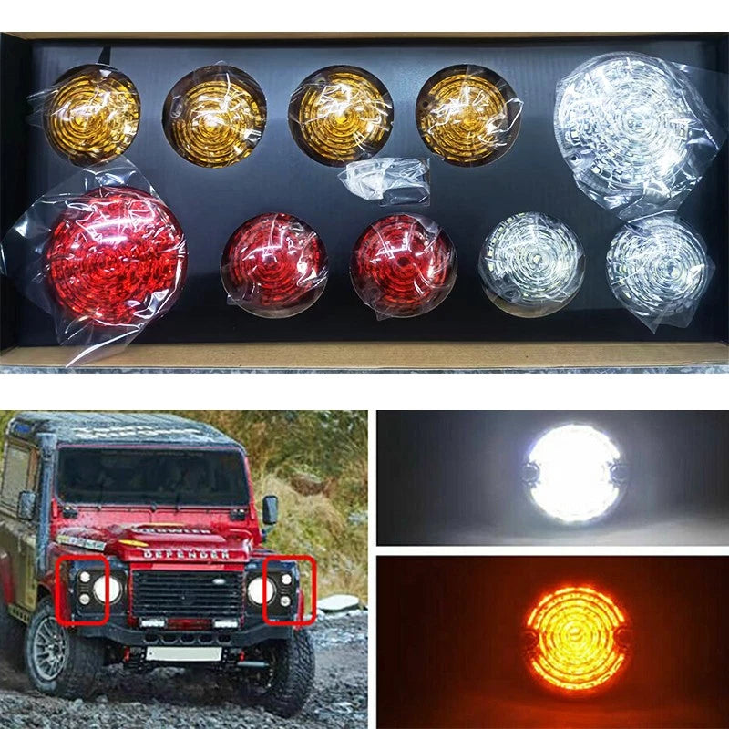 10X Smoked LED Light Kits for Land Rover Defender (1990–2016)