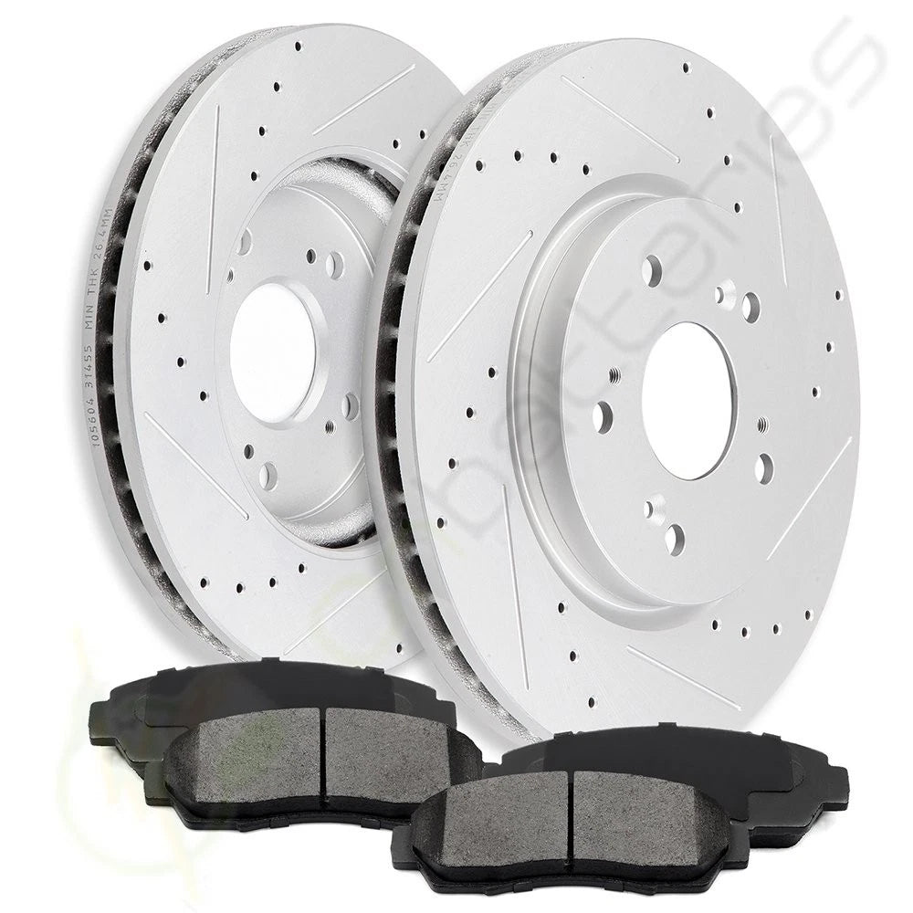 Front Brake Rotors & Ceramic Pads for Honda CR-V, Acura RDX (2007–2012)