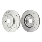 Front Drilled Slotted Brake Rotors and Ceramic Pads for Acura RSX (2002–2006)