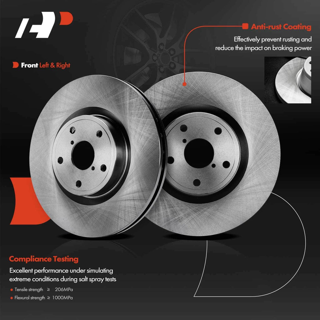 Front Disc Brake Rotors & Ceramic Pads for Subaru Impreza (2012-2014)