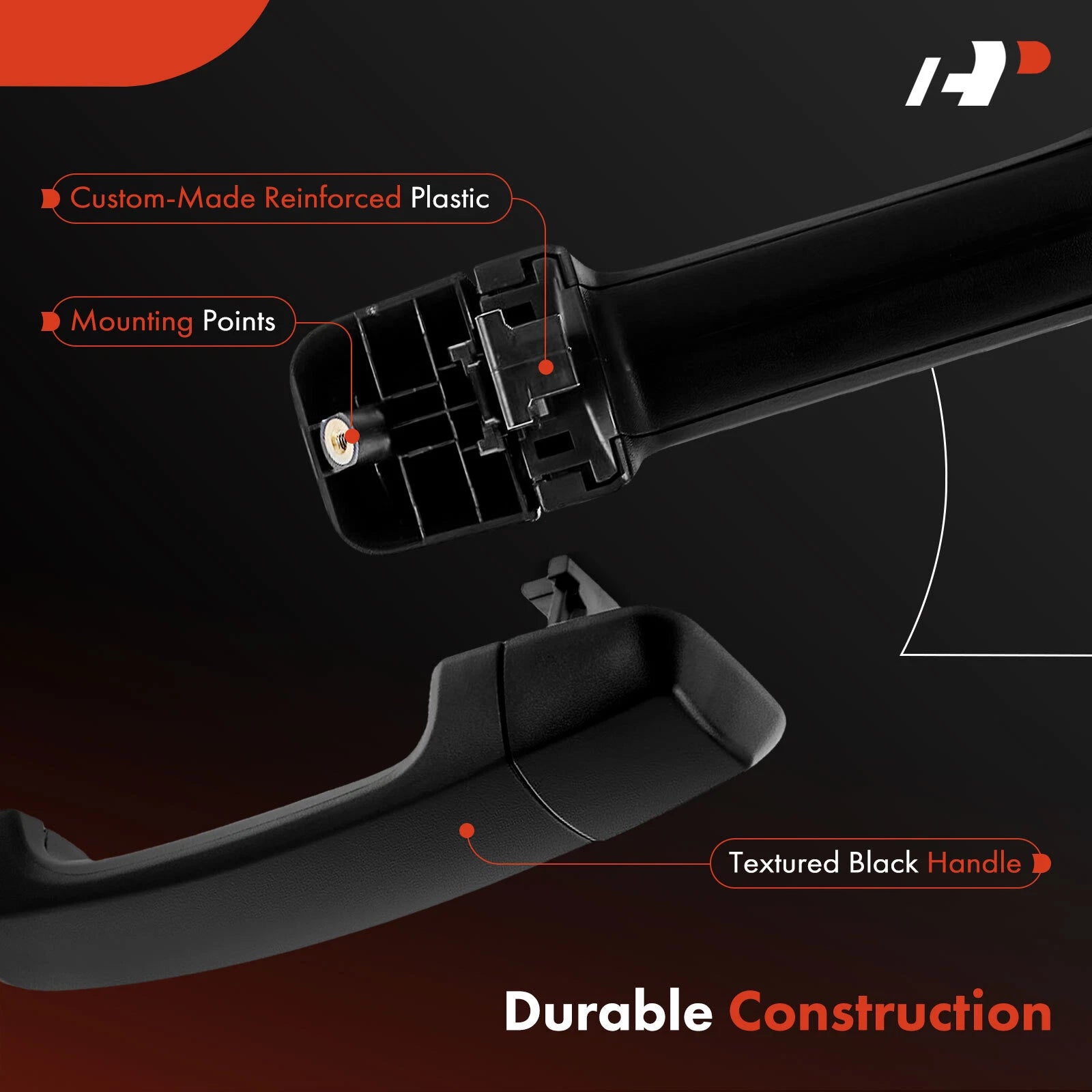 Black Exterior Door Handle for Toyota Tundra (2007–2019)