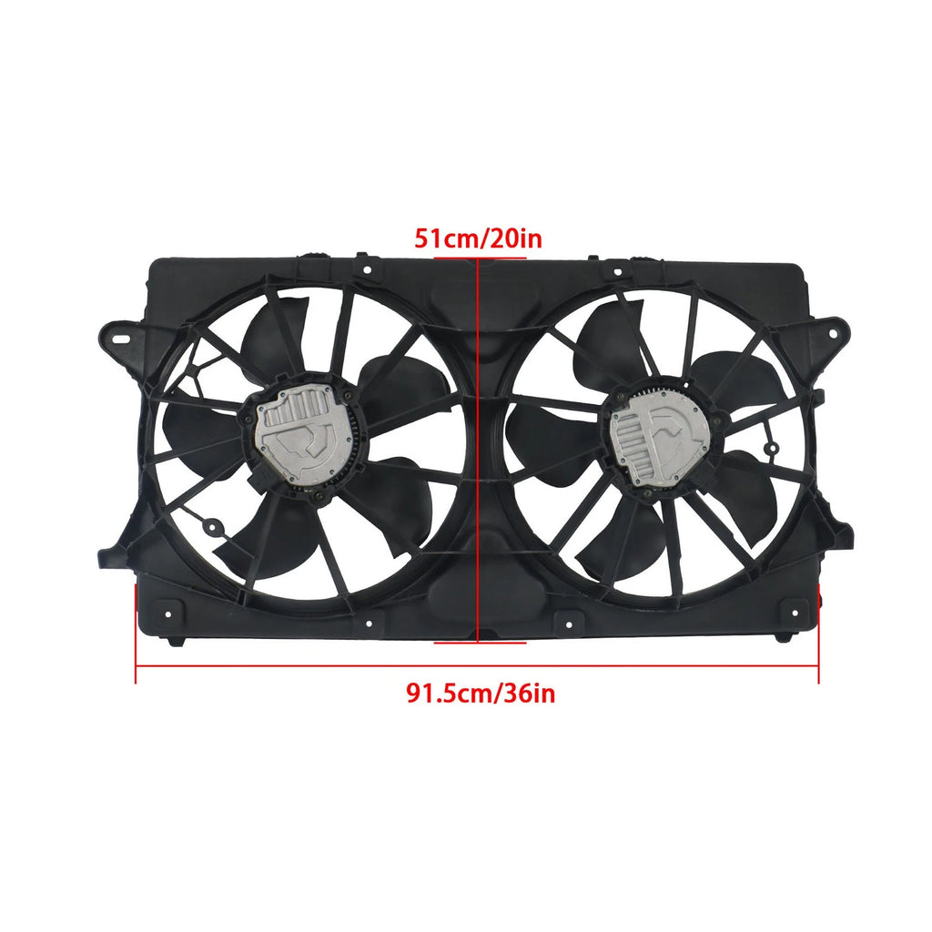 Dual Radiator Condenser Cooling Fan Assembly for Chevrolet Silverado 1500