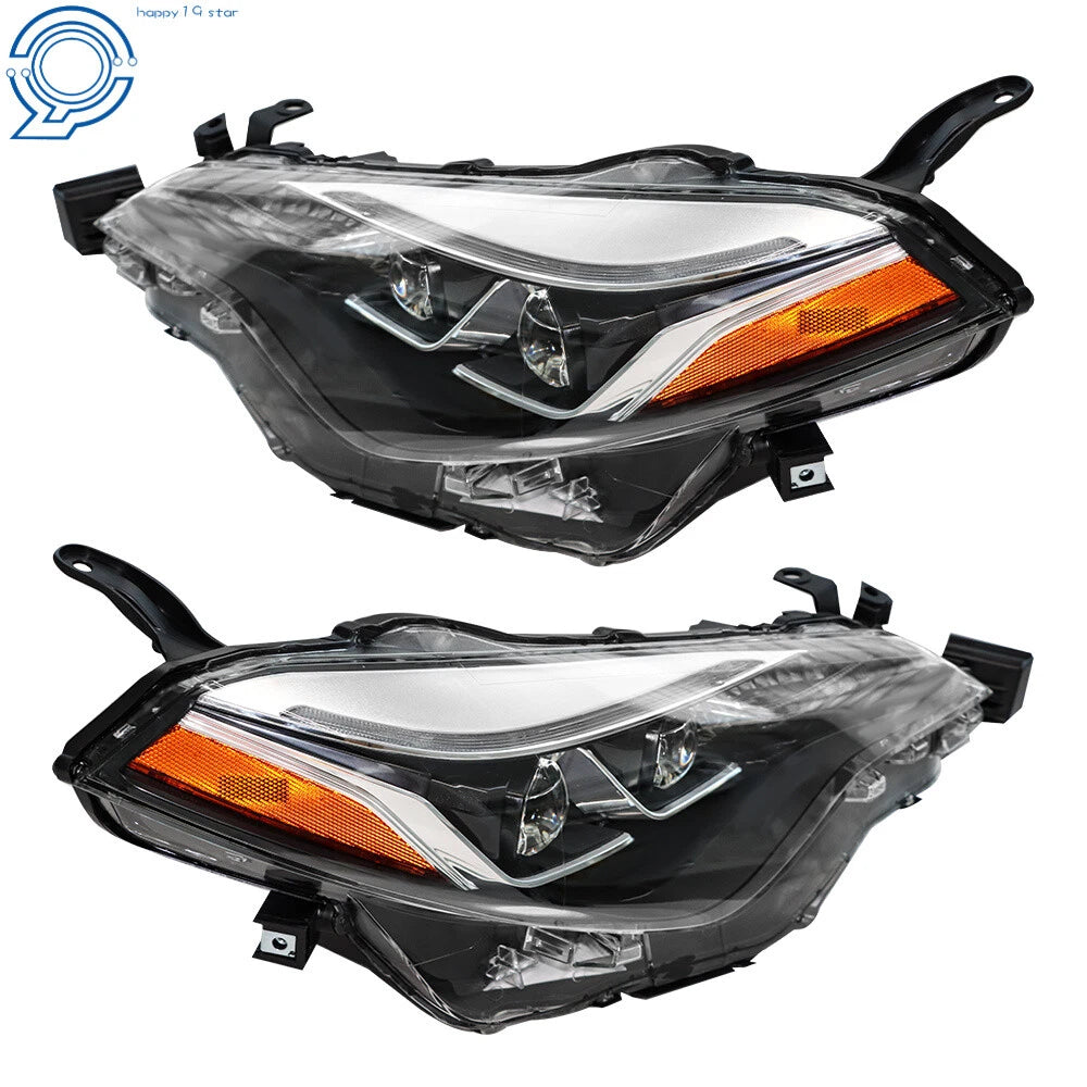 Headlights Pair for Toyota Corolla SE XLE XSE Sedan (2017–2019)