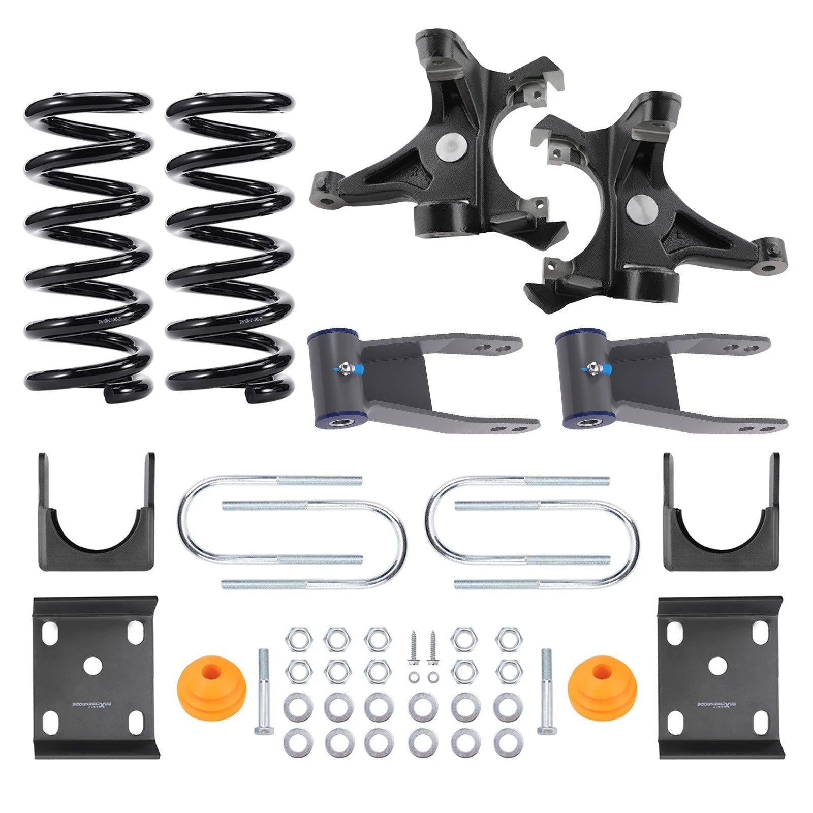 Front 4" & Rear 7-8" Drop Kit For Chevrolet GMC C1500 88-98 W/Coil Spring