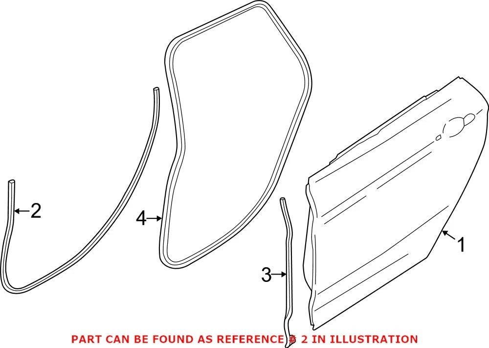 Rear Outer Door Seal for BMW 428i Gran Coupe (2014–2020)