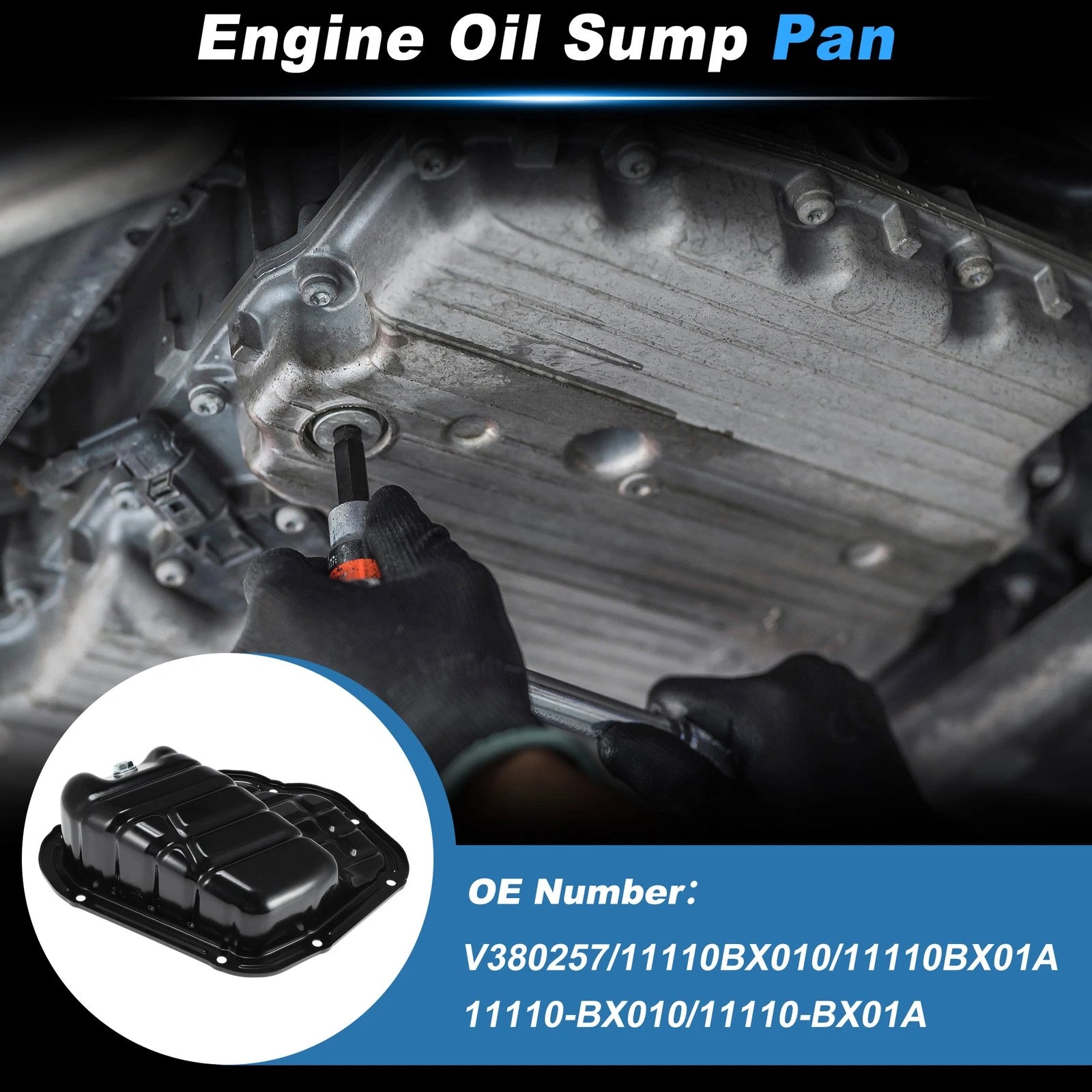 Engine Oil Sump Pan No.11110BX010 for Nissan Micra C+C III K12 (2005–2009)