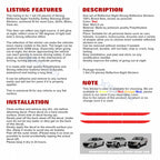 Red Night Reflective Stripe Bumper Trunk Safety Warning Stickers for Universal Fit (2014-2025)