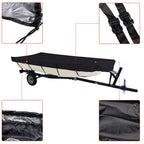 Boat Cover for Jon Boat (12ft–18ft, Beam Width Up to 75") 210D Black
