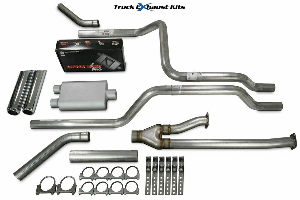 2.5" Dual Exhaust Kit for Toyota Tundra (2014–2021) Pro Corner Chrome Tip