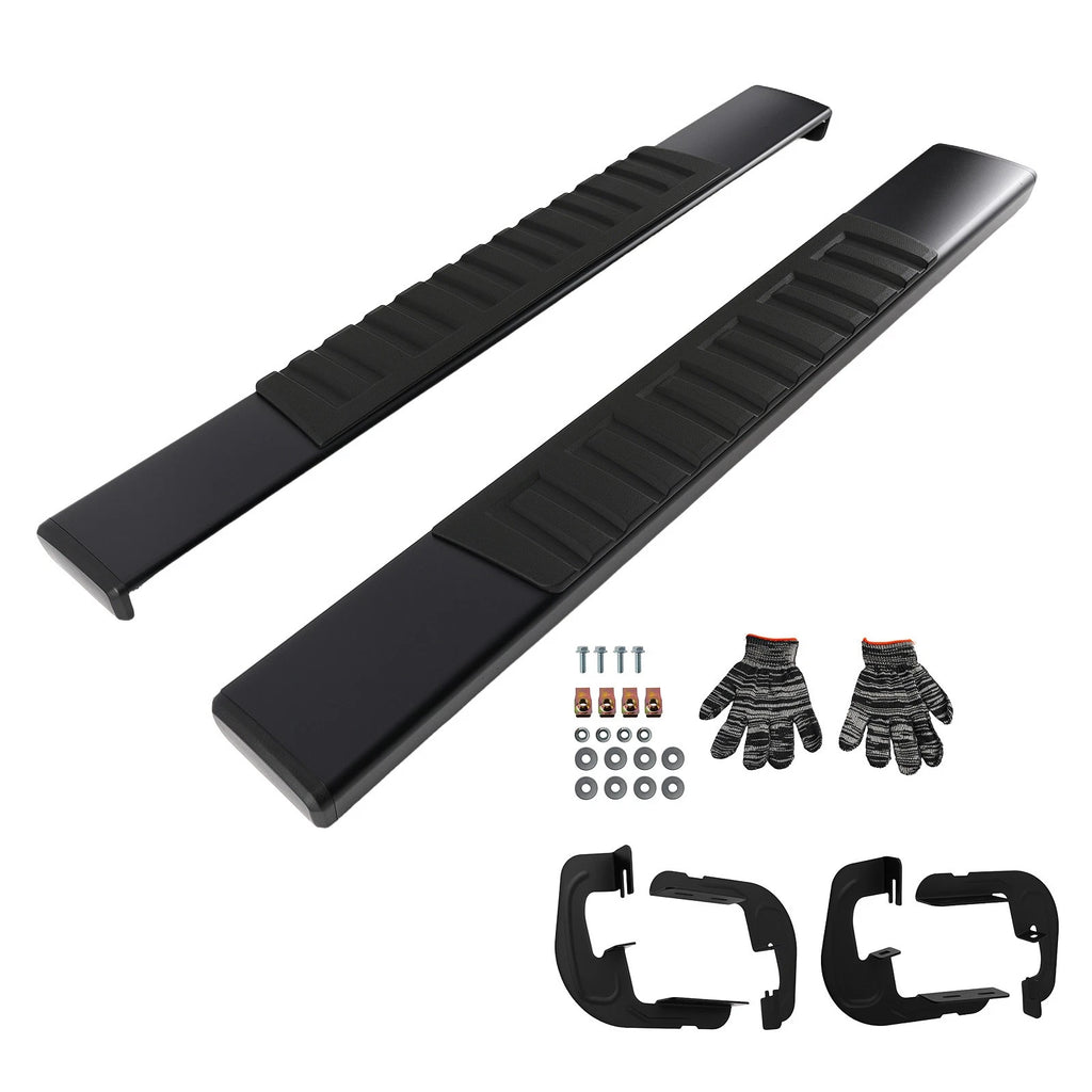 Black Side Step Running Boards for Silverado Sierra HD (2007-2019)