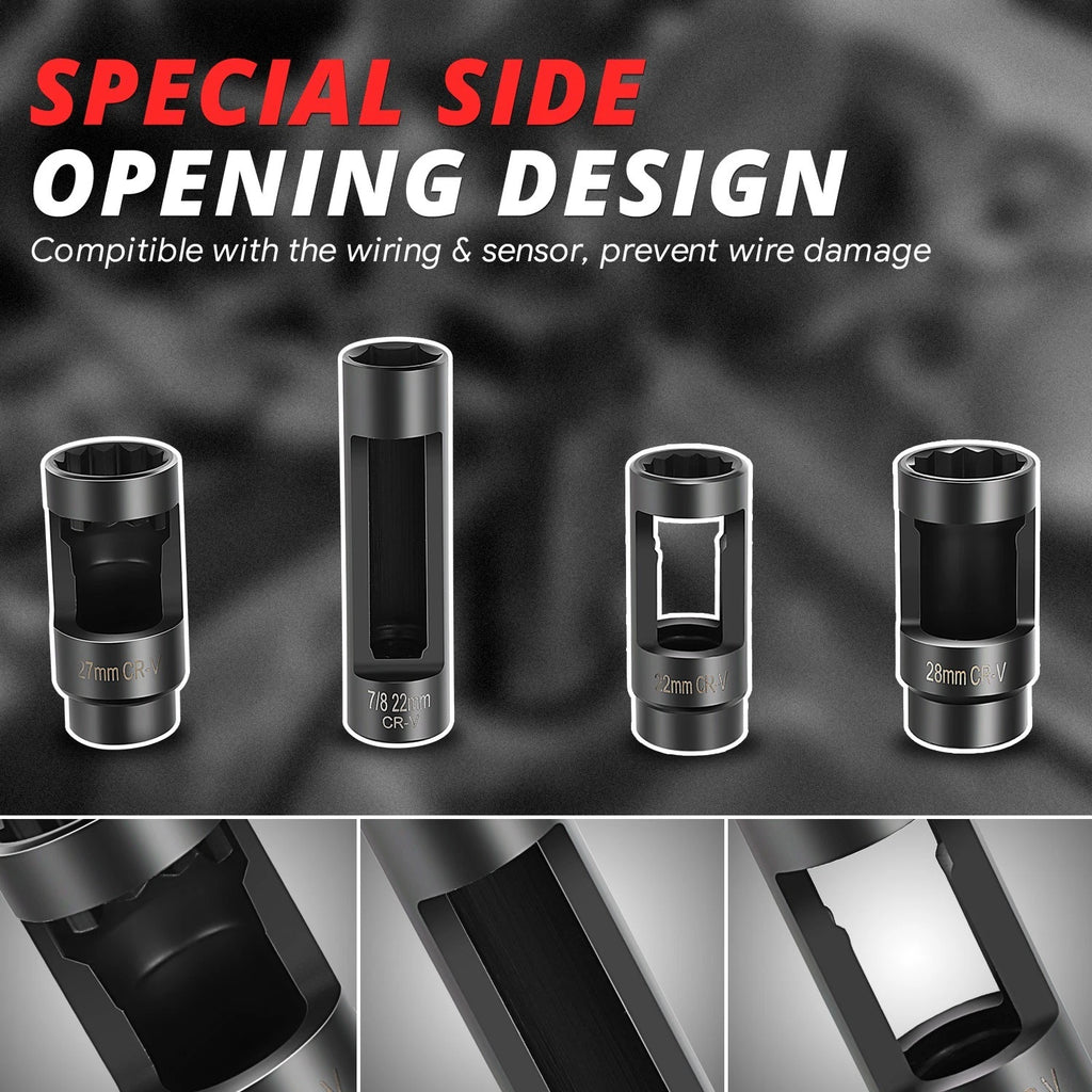 10pcs Oxygen Sensor Socket Removal Tool Set for Automotive