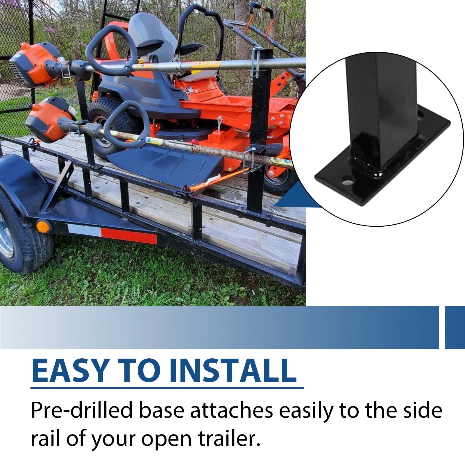 2X Trimmer Rack for Landscape Trailer Racks - Holds 4 Handles