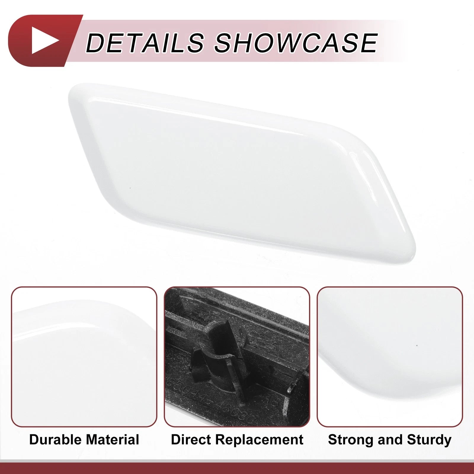 Washer Nozzle Cover Cap for Lexus RX350 (2012–2014) White