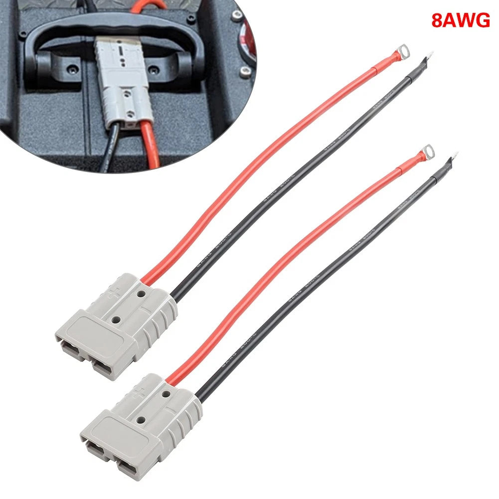 2X 8AWG 50A Battery Quick Connector Kit for Cars Tractors