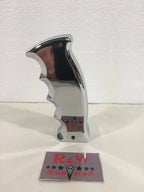 Chrome Pistol Grip Shift Knob Solid Aluminum for Universal Street Hot Rod