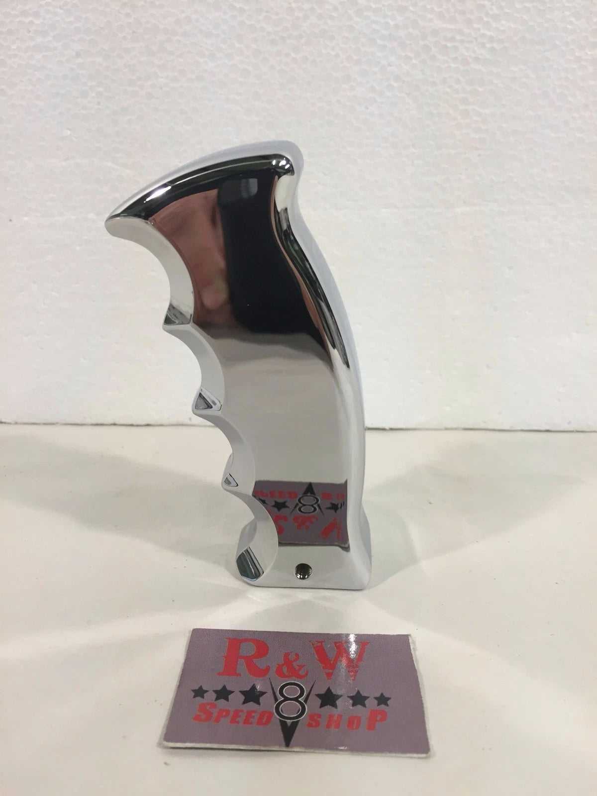 Chrome Pistol Grip Shift Knob Solid Aluminum for Universal Street Hot Rod