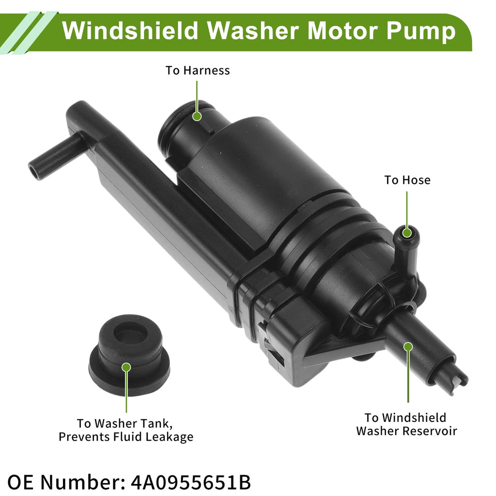 Washer Fluid Pump for Audi 100 (1992–1994) No. 4A0955651B
