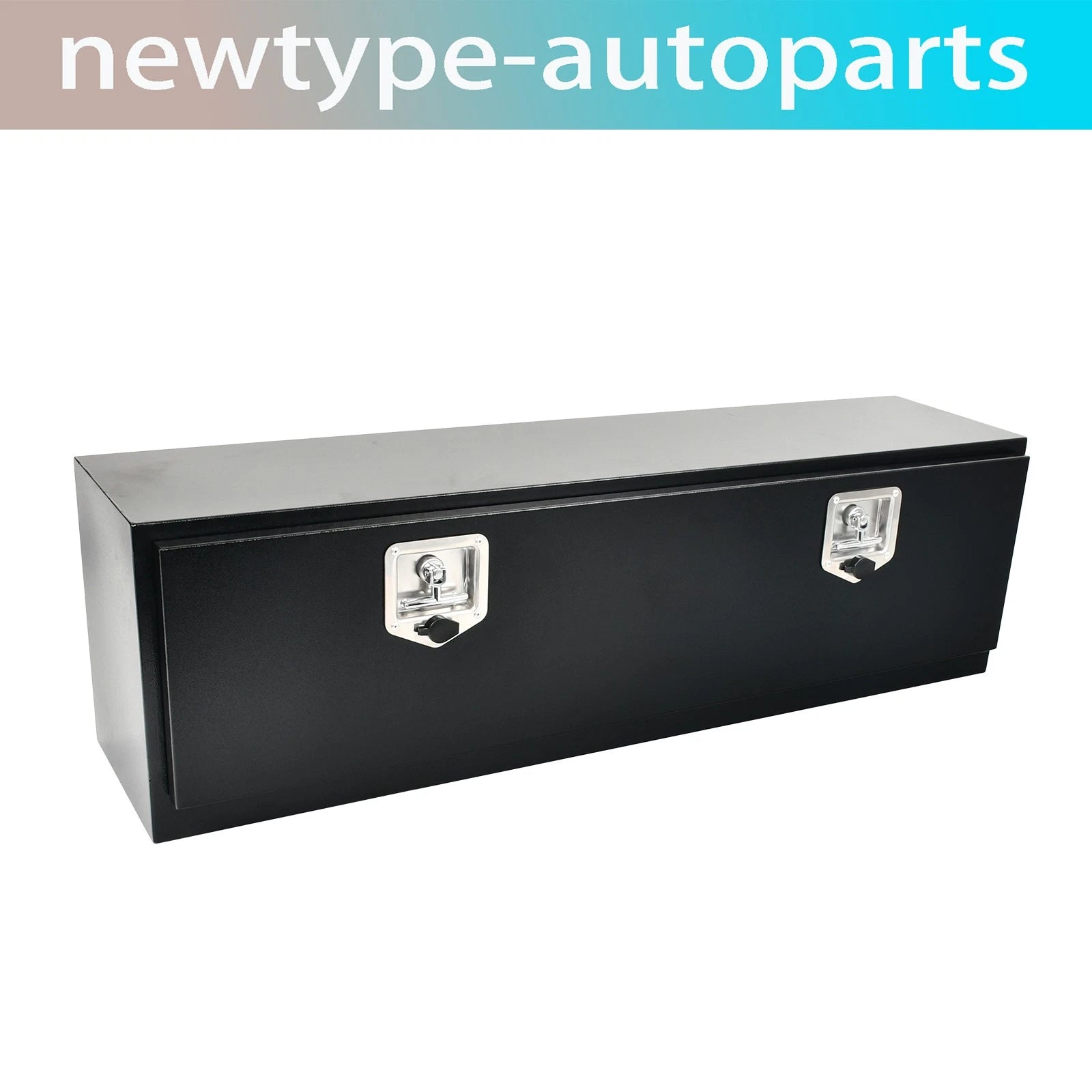 Tool Box for Pickup Truck (48"X12"X14") - Black Steel with Lock & Key